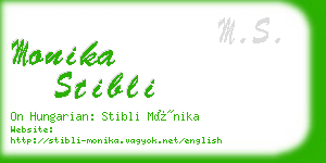 monika stibli business card